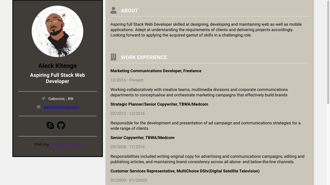 My Online Resume